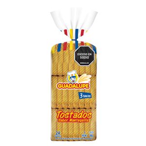 Tostada Guadalupe Mantequilla 280 G X3 Unds
