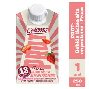 Bebida Proteina CELEMA Fresa Prot Caja Tapa Rosca (250 ml)