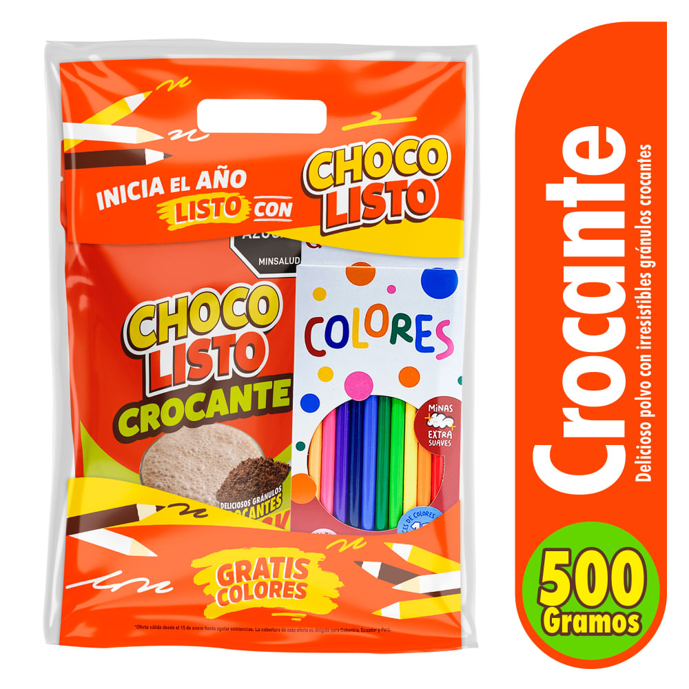 Imagen de MODIF CHOCOLISTO CROC 500G GTS COLORES