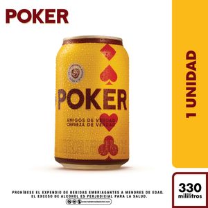 Cerveza Poker Lata 330 Ml