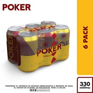 Cerveza Poker Lata 330 Ml X6 Unds