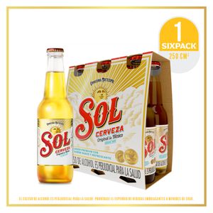 Cerveza Sol Botella 6und 250ml