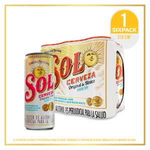 Cerveza Sol Lata 310 Ml X6 Unds