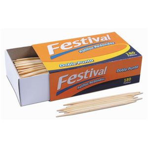 Palillo FESTIVAL redondo punta doble x25 g