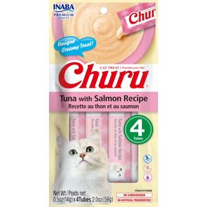 Snack para gatos Churu atún con salmón (56 gr)