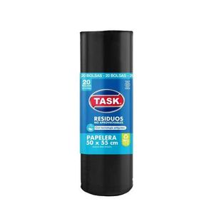 Bolsa Task basura papel x 20und 50x55cm c/u 30unds