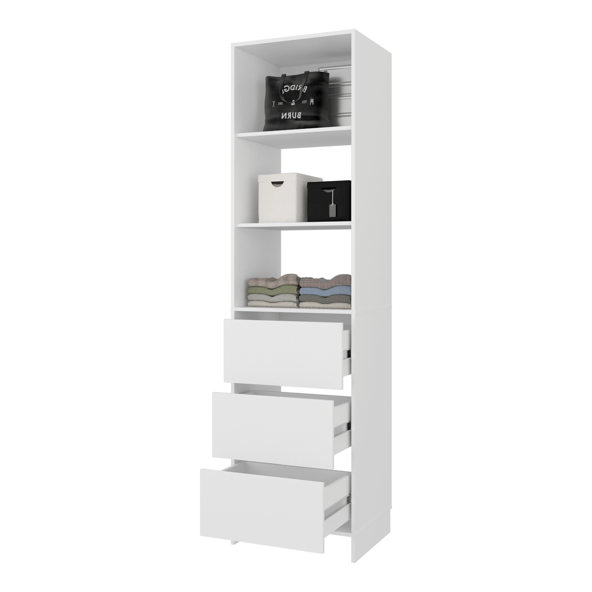 Closet Eco 3 Cajones 213X55X48 Kronos Blanco ZF