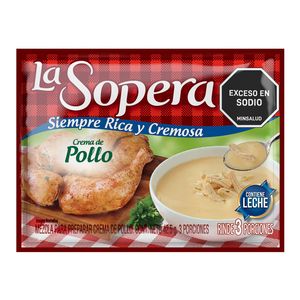 Crema La Sopera De Pollo Rinde 45 G X3 Porciones