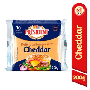 QSO PRESIDENT CHEDDAR TAJ 200 g.