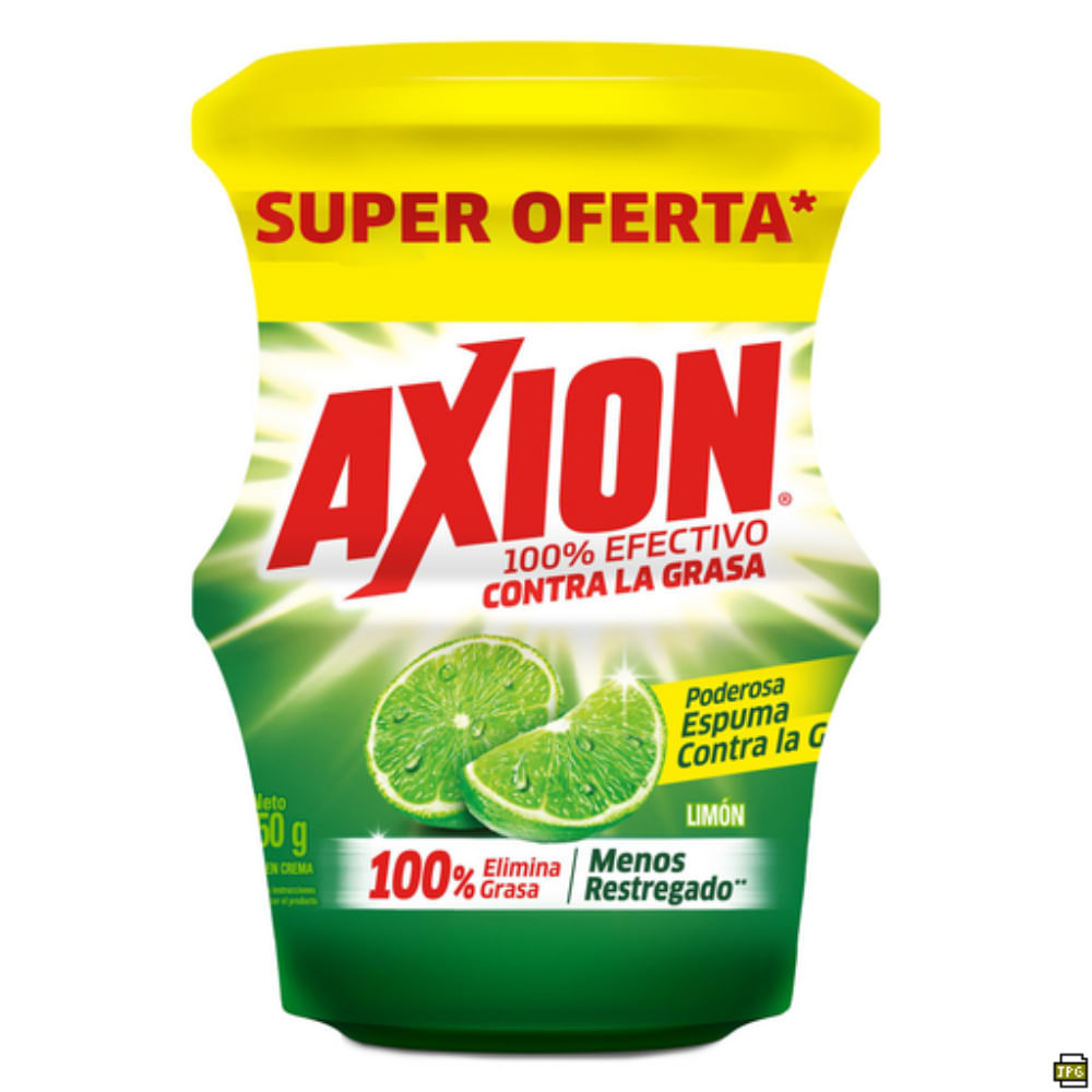 Lavaplatos Axion Limón Desengrasante Crema 450 G X2 Unds