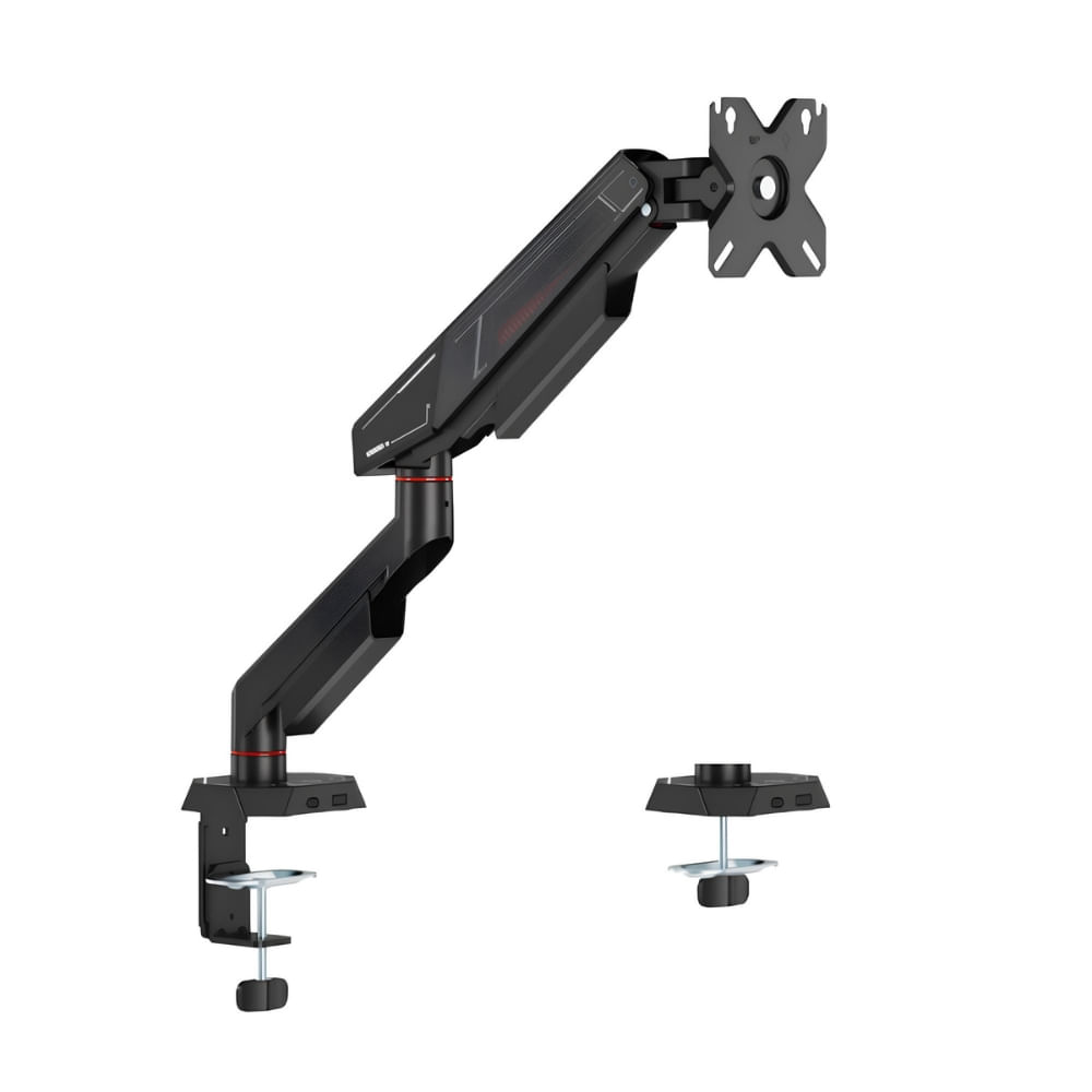 Soporte Monitor Gaming 17-40" Techgo SPMG-1101 - Brazo Mecánico Ajustable Altura e Inclinación - Negro