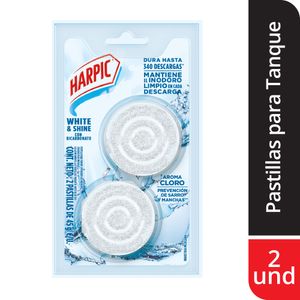 Desinfectante Para Inodoros Harpic Pastillas Sin Color 2 unid.