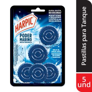 Desinfectante Para inodoros Harpic Pastillas Azules 5 unid.