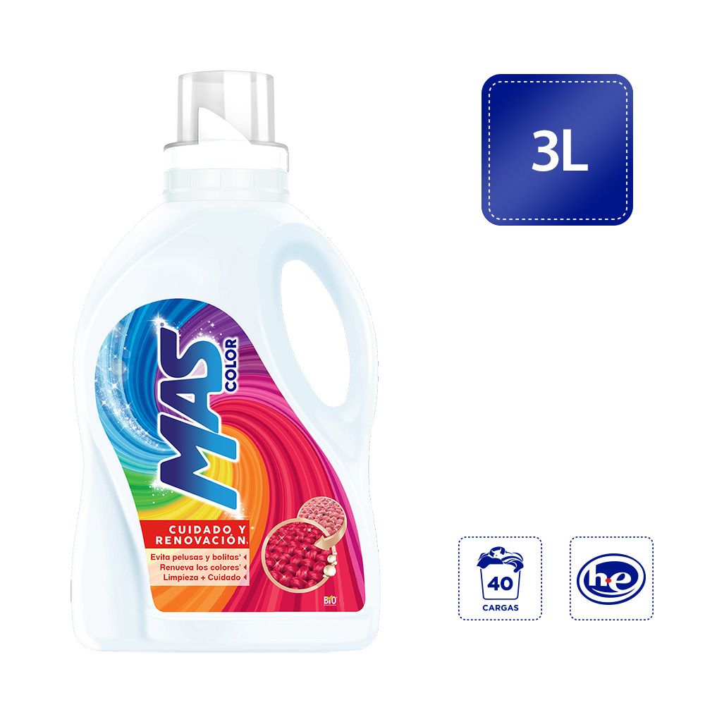 Detergente Líquido Mas Color 3 Lt