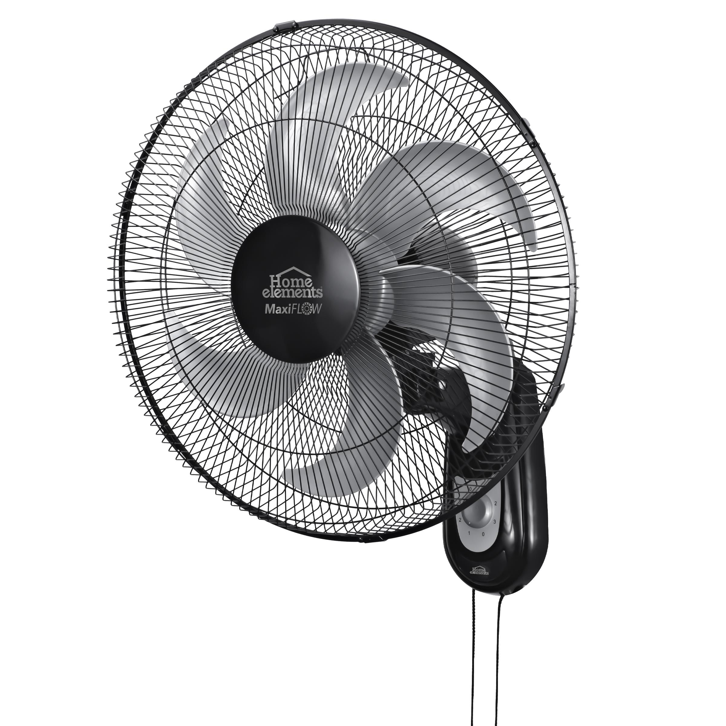 Imagen de Ventilador de Pared, Alta Potencia Rejilla Metálica, Negro, MaxiFlow 299898825
