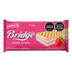 Galleta Bridge Wafer Fresa Doble Crema 151 G