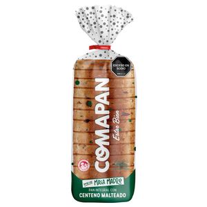 Pan Comapan Tajado Integral Centeno Malteado 400 G