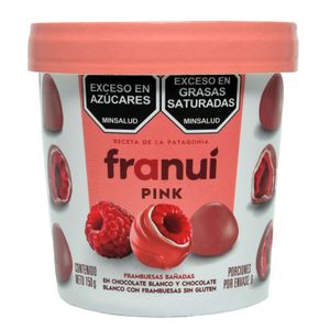 Frambuesas Bañadas en Chocolate Blanco Pink - Franuí x 150 g