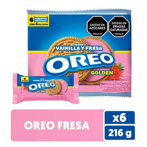 Galletas Dulces Rellenas OREO Fresa Vainilla 6X36G (216 gr)