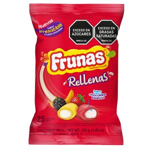 Caramelos FRUNAS rellenas sabor chocolate blanco (125 gr)