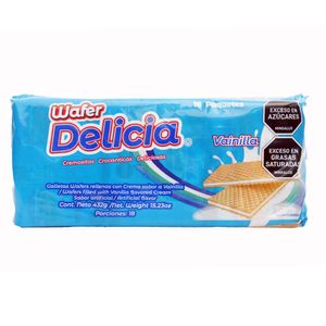 GALLETA WAFFER DELICIA VAINIL X18 432g
