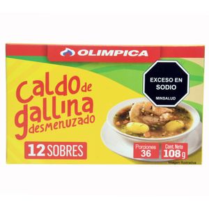 Caldo Olimpica Gallina Desmenuzada 108 G X12 Unds