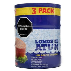 Atun Medalla De Oro Lomo en Aceite 160 G X3 Unds