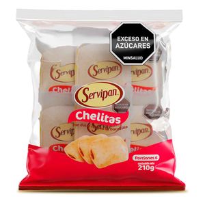Pan dulce SERVIPAN chelitas rellenas de bocadillo (210 gr)