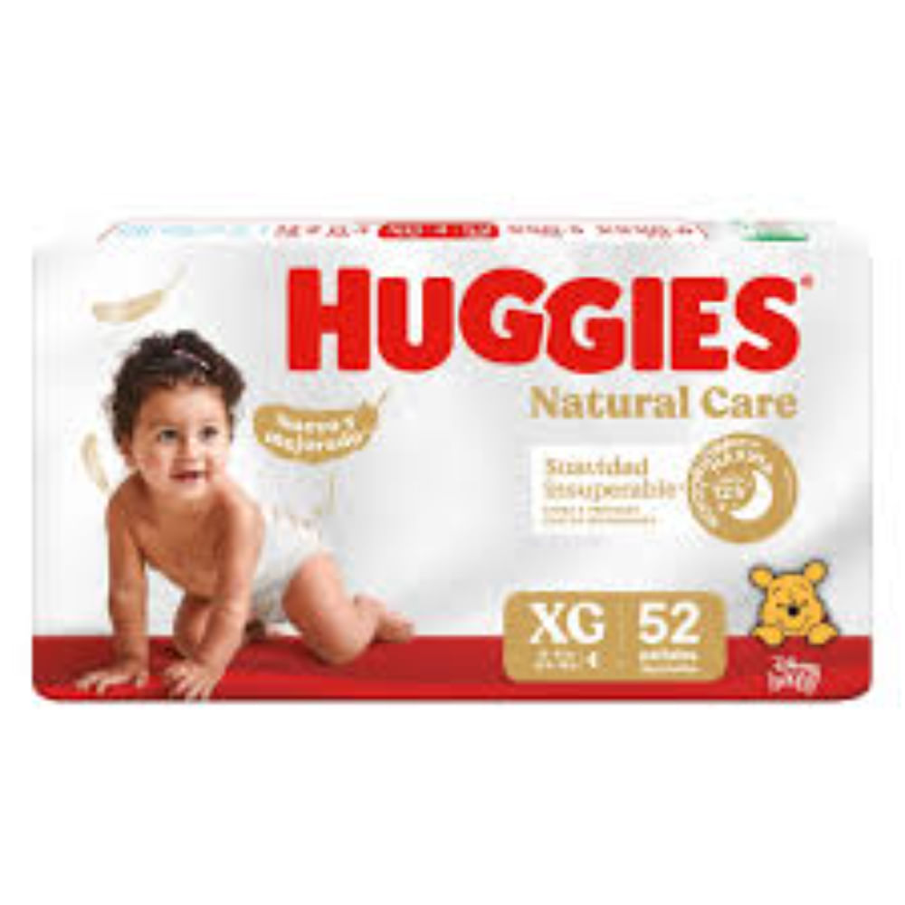 PAÑAL HUGGIES NATURAL CARE XG X52UN