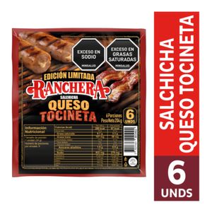 Salchicha RANCHERA queso y tocineta (204 gr)
