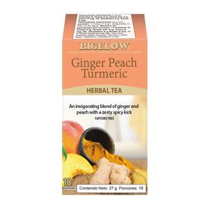 Infusion Jengibre Durazno y Curcuma Bigelow 27gr x 18 Bolsitas