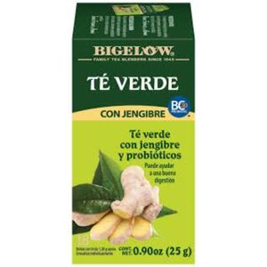 Té BIGELOW verde jengibre probioticos (25 gr)