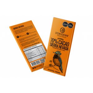 Barra de chocolate DORIGENN 70% cacao Sierra Nevada (50 gr)