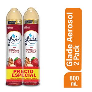 Ambientador Glade Aerosol X2 Und 800 Ml