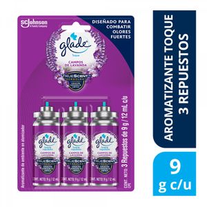Ambientador Glade Lavanda Toque Repuesto 9 G X3 Unds