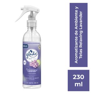 Glade Spray Ambientador de Hogar y telas, Relaxing Lavender, 230 ml