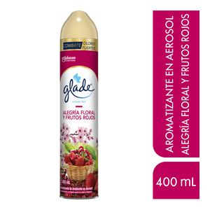 Ambientador Glade Aerosol Alegria Floral y Frutos Rojos 400ml