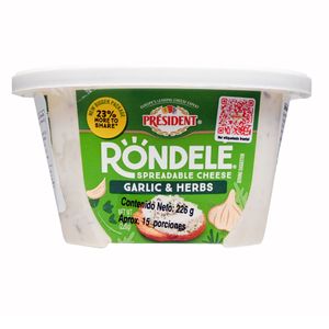 Queso PRESIDENT Untable Ajo Hierbas (226 gr)