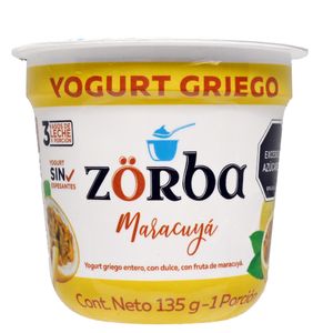 Yogurt Zorba Griego C/Maracuya 135 g