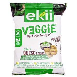 Snack Ekii Lentejas Espinaca Queso Crema 80g