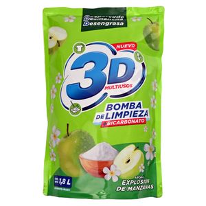 Detergente líquido 3D multiusos explosión de manzanas (1800 ml)