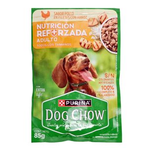 Comida para perros PURINA DOG CHOW adultos sabor pollo (85 gr)