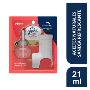 Ambientador GLADE aceites sandía refrescante aparato + repuesto x21 ml