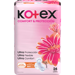 Toallas femeninas KOTEX comfort y protección (24 und)