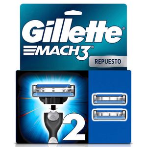 Cuchilla de Afeitar Gillette Mach 3 Repuestos X2 Unds