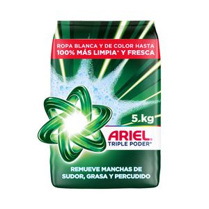 Detergente en Polvo Ariel Triple Poder 5kg Jabón para Ropa