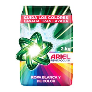 Detergente en Polvo Ariel Revitacolor 2kg Cuida los Colores
