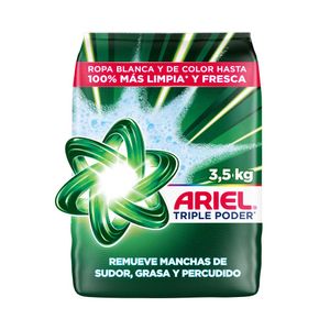 Detergente en Polvo Ariel Triple Poder 3.5kg Jabón para Ropa