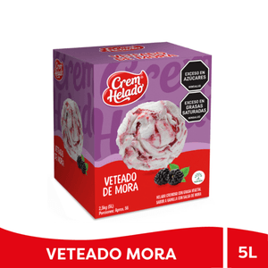Helado Crem Helado Tradicional Veteado de Mora 5L