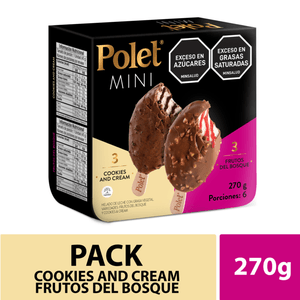 Paleta Crem Helado Mini Polet Surtido X 6unds 270G